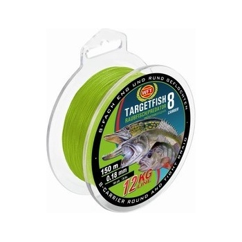 WFT Šnúra Targetfish 8 Chartreuse Zelená 150m 0,8mm 6kg