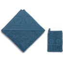 Funnababy Mušelínový set Osuška s kapucňou + žinka Province Petrol