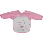 Interbaby Бебешки лигавник с ръкави Interbaby - Llama, розов (00322) - baby