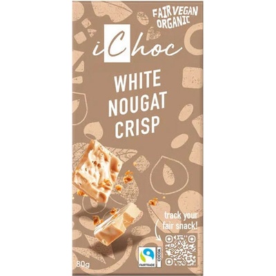 IChoc White Nougat Crisp Bio 80 g