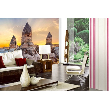 DIMEX ART s. r. o Самозалепваща се флизелинова фототапета скали при залез 375 x 250 см