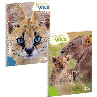 Ars Una Спирална тетрадка в каре ARS UNA Icons of the Wild A/4 60 страници 53904928 (53904928)