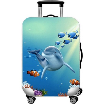 UYAR Калъф за куфар размер S 36x57x25см, дизайн „Делфини 12579