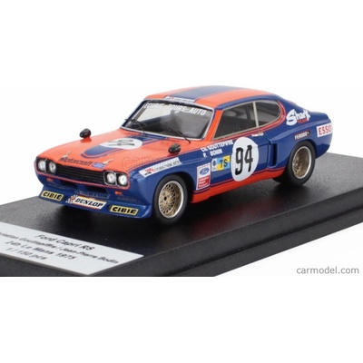 Trofeu Ford england Capri 2600 Rs Team Ecurie Tours Auto N 94 24h Le Mans 1975 Christian Gouttepiffre Jean Pierre Bodin Modrá Oranžová 1:43