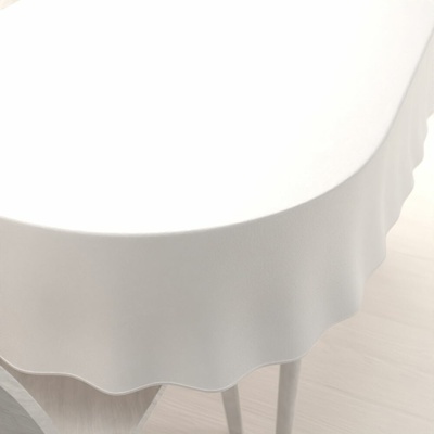 Biante Zamatový oválny obrus Velvet Prémium SVP-024 Krémovo biely 100x140cm