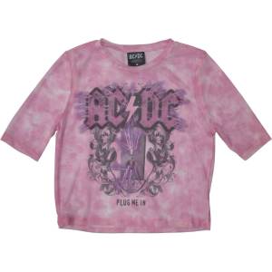 AC/DC Plug Me In Pink M Дамски Риза (ACDCMCT120LP02)