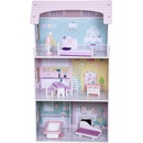 Eco Toys Detský drevený domček pre bábiky jahodová rezidencia 95 cm