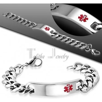 Image 1 of Talitha Гривна с плочка за гравиране с медицински знак