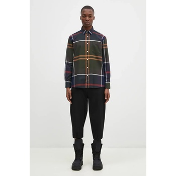 Barbour Памучна риза Barbour Renford OS Tartan Shirt мъжка в зелено със стандартна кройка с класическа яка MSH5514 (MSH5514)