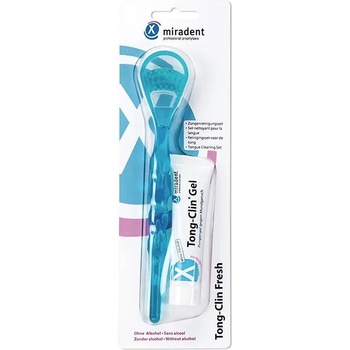 Miradent Комплект Tong-Clin - Гел за почистване на език, 15 ml + Четка