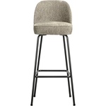 WOOOD Кремав кадифен бар стол (височина на седалката 79 cm) Vogue - WOOOD (800293-WH)