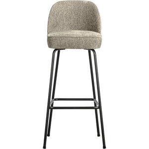 WOOOD Кремав кадифен бар стол (височина на седалката 79 cm) Vogue - WOOOD (800293-WH)
