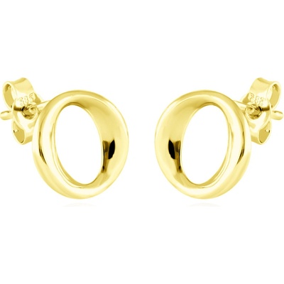 Gemmax Minimalistické zlaté náušnice kroužky na puzetu – GLEYN-02182