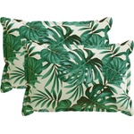 vidaXL Калъфка за възглавница 2 бр. HOUTEN Мотив с листа 50 x 80 cm (920201)