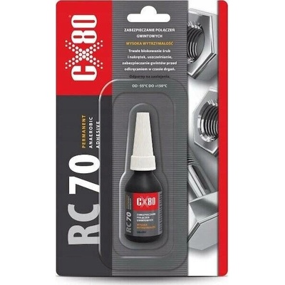CX80 RC70 Threadlocker High Strength - Lepidlo na závity vysokopevnostní 10 ml
