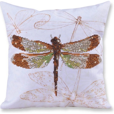DIAMOND DOTZ Diamantové malování Povlak na polštář Vážka DD16001 45 x 45 cm