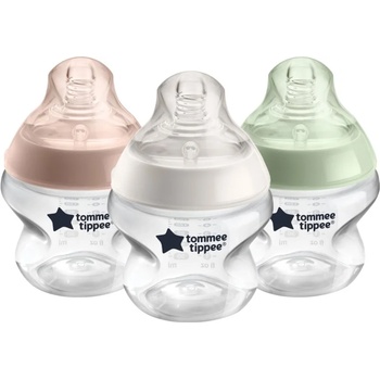 Tommee Tippee Natural Start Anti-Colic самостерилизиращо се бебешко шише Slow Flow 0m+ 3x150ml