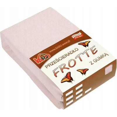 Karo froté prostěradlo s gumou růžové pudrové 90x200
