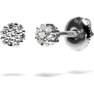 Blink-Blink decentné diamantové náušnice biele zlato 3085BDG