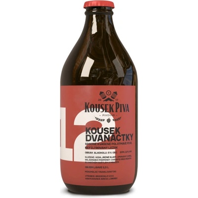 Kousek Piva Kousek Dvanáctky Polotmavé 5% 12° 0,3 l (sklo)