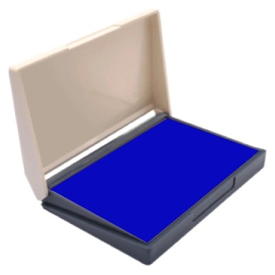 Shiny Poduška pre drevené pečiatky modrá 8,8 x 5,7 cm