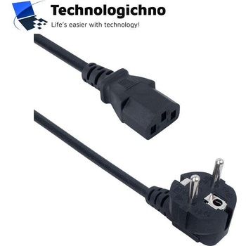 DeTech Захранващ кабел Power Cord Computer 1.5m DeTech (CEE 7/7 - IEC C13)
