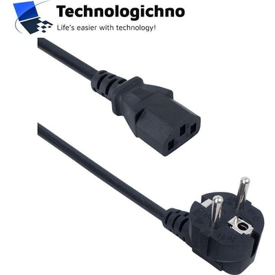 DeTech Захранващ кабел Power Cord Computer 1.5m DeTech (CEE 7/7 - IEC C13)