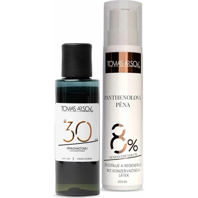 Tomas Arsov Olej na opalování s astaxanthinem SPF30 100 ml + Panthenolová pěna 200 ml