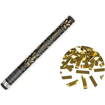 Vystreľovacie konfety zlaté metalické pásiky 60cm