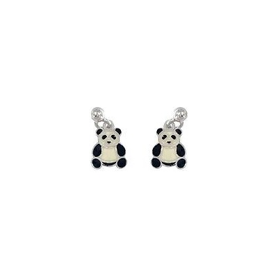 Infinitysilver stříbrné dětské náušnice panda 132221pan