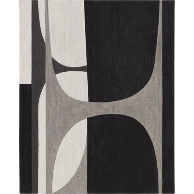 Kave Home Černobílý abstraktní obraz Onure 100 x 80 cm