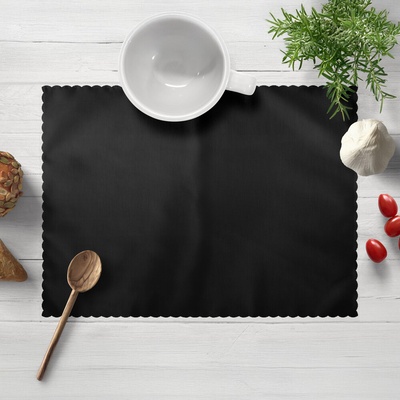Biante Teflónové prestieranie l TF-108 Čierne bez vzoru 30x40 cm