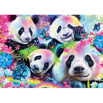 Image 1 of Schmidt Spiele - Puzzle Sheena Pike: Neon Rainbow Pandas - 1 000 piese