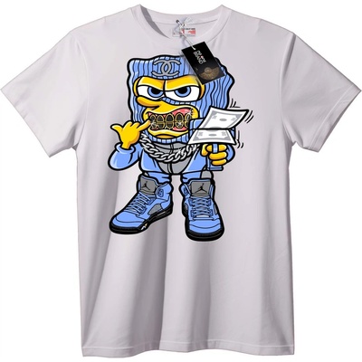 NOONEBRAND Тениска Хип-Хоп патица със златни зъби - 3XL, White