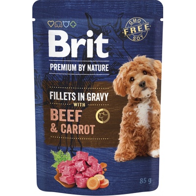 Brit Premium Adult Dog Fillets Gravy Beef & Carrot 85 g