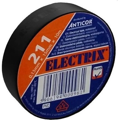 ANTICOR Izolačná páska PVC 15 mm x 10 m čierna