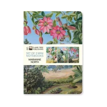 Flame Tree Publishing Kew Gardens' Marianne North Set of 3 Mini Notebooks