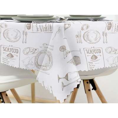 Dreamy Linens Obrus biely Vintage culinary 120x140 cm