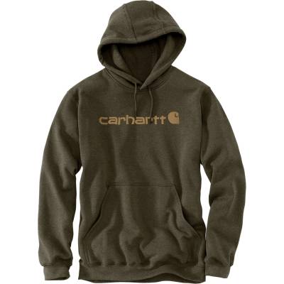 Carhartt WIP Мъжки суичър Carhartt Signature Logo Sweatshirt Hoodie - Burnished Logs Heather (017-2834-0813)