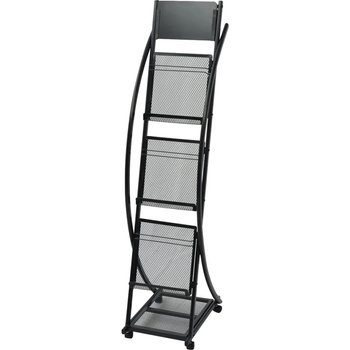 Image 1 of vidaXL Стелаж за списания, 40x32x13 cм, черен, A4 (30098)