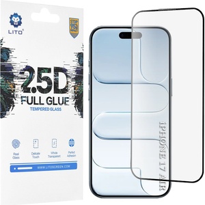 LITO Протектор за iPhone 17 Air - Lito - 2.5D FullGlue Glass - Черен