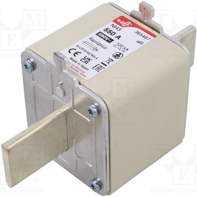DF ELECTRIC 365467 Pojistka: tavná; 550A; 690VAC; 550VDC; aR; keramická; NH3