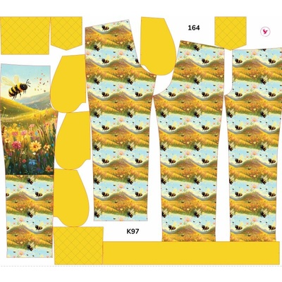 Takoy Panel se střihem rozšířené softshellové kalhoty luční včelka 164 - Jarní softshell