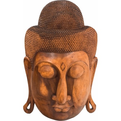 Sanu Babu Maska Buddha ze dřeva stromu Suar, 102cm