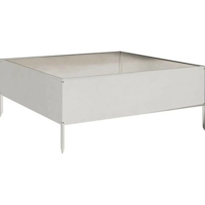 VidaXL Květináč nerezová ocel bílý 100 cm x 100 x 25 cm