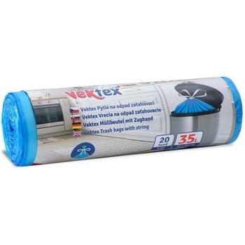 Vektex sáčky odp. V3D zatah. 15µm 35l 20ks modré