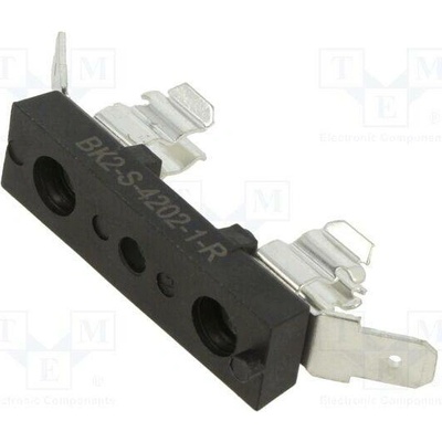 EATON/BUSSMANN BK2-S-4202-1-R Zásuvka; 6,3x32mm; 25A; 250VAC; S-4; na panel; černá; UL94V-0