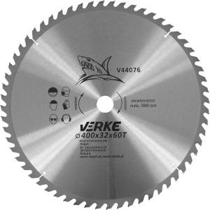 VERKE Циркулярен диск 400mm 60T 32mm + редуктори 80122 (V44076)