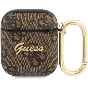 Guess Кейс Guess GUA24GSMW за AirPods, кафяв / кафяв, 4G Script Metal Collection