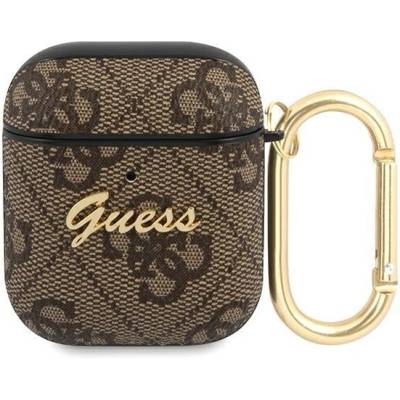 Guess Кейс Guess GUA24GSMW за AirPods, кафяв / кафяв, 4G Script Metal Collection